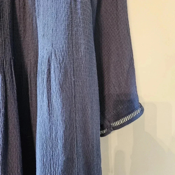 Free People Go Lightly Swing Babydoll Boho Blue  Women's Mini Dress Size Small. - Picture 11 of 16